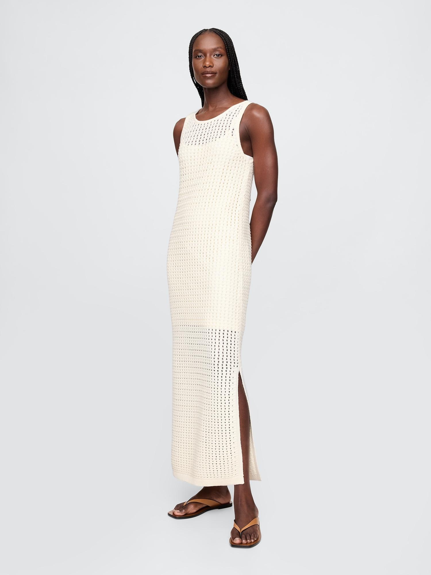 crochet maxi dress