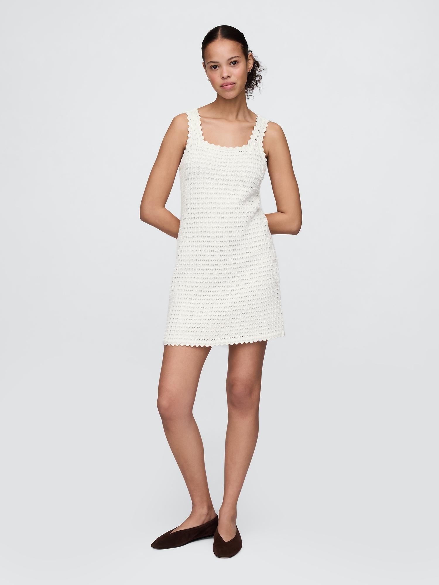 crochet mini dress