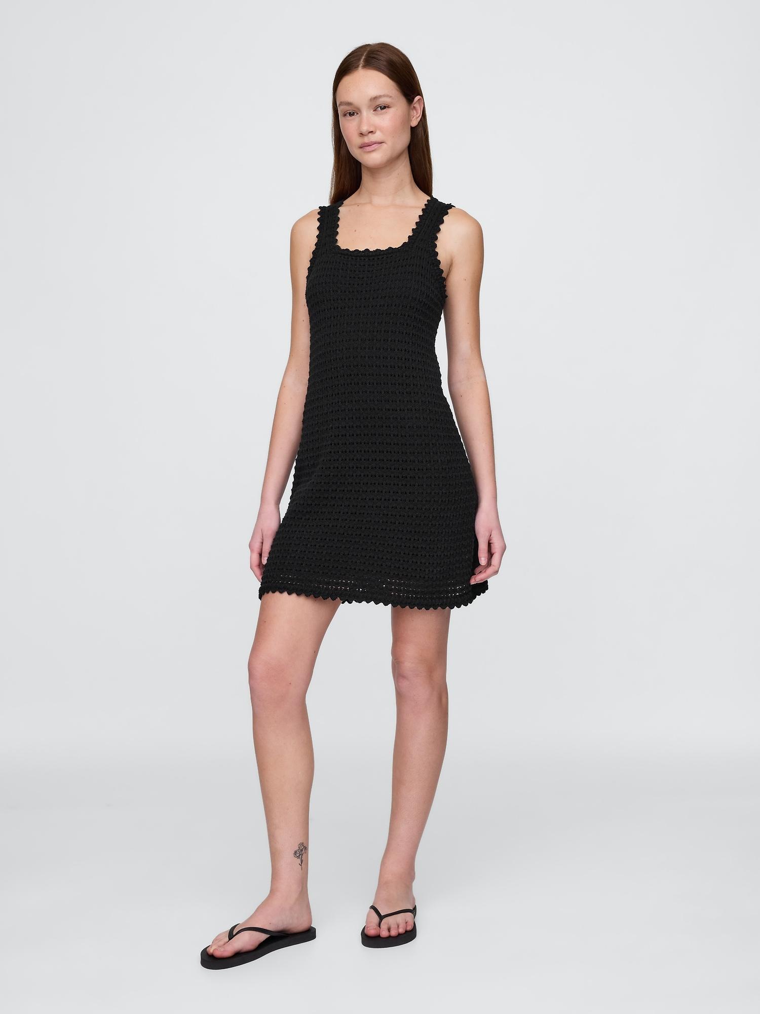 crochet mini dress