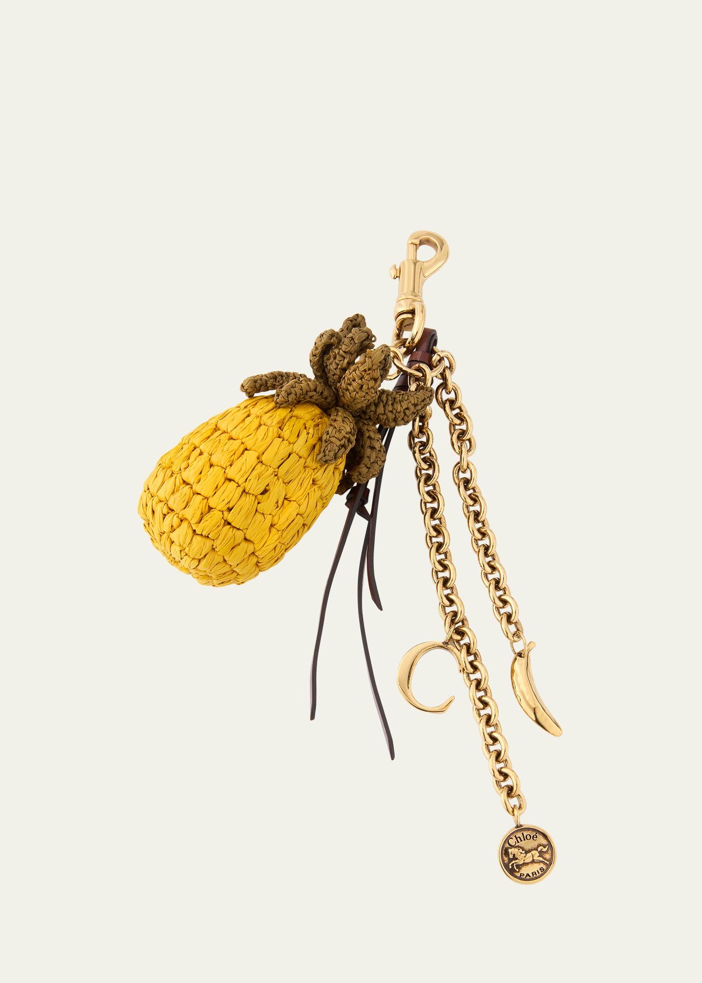 crochet pineapple bag charm