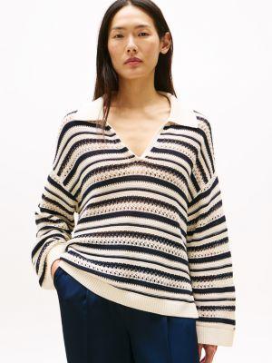 crochet polo sweater