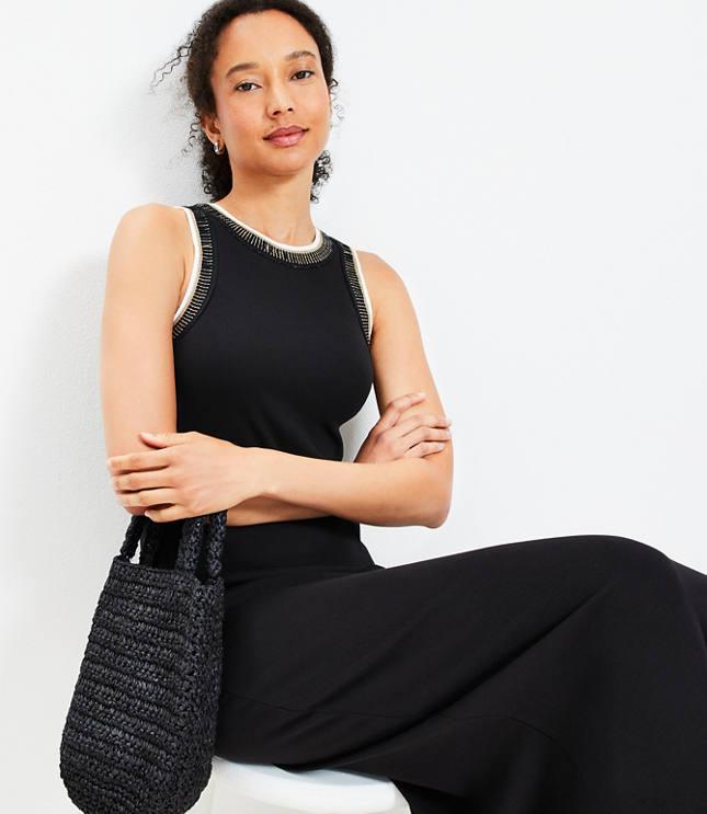 crochet ribbed maxi dress