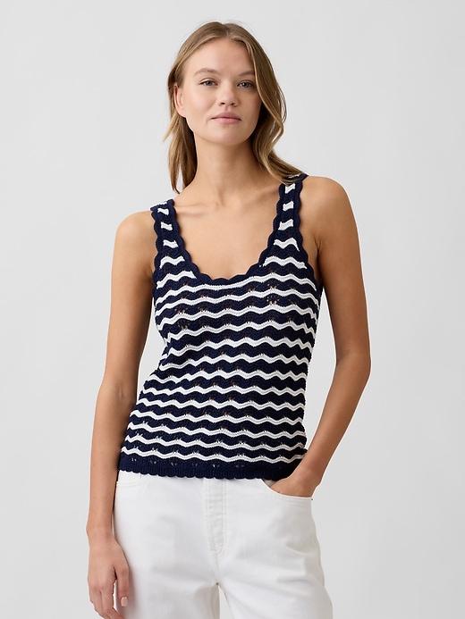 crochet scoopneck tank top
