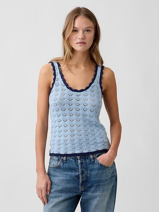 crochet scoopneck tank top