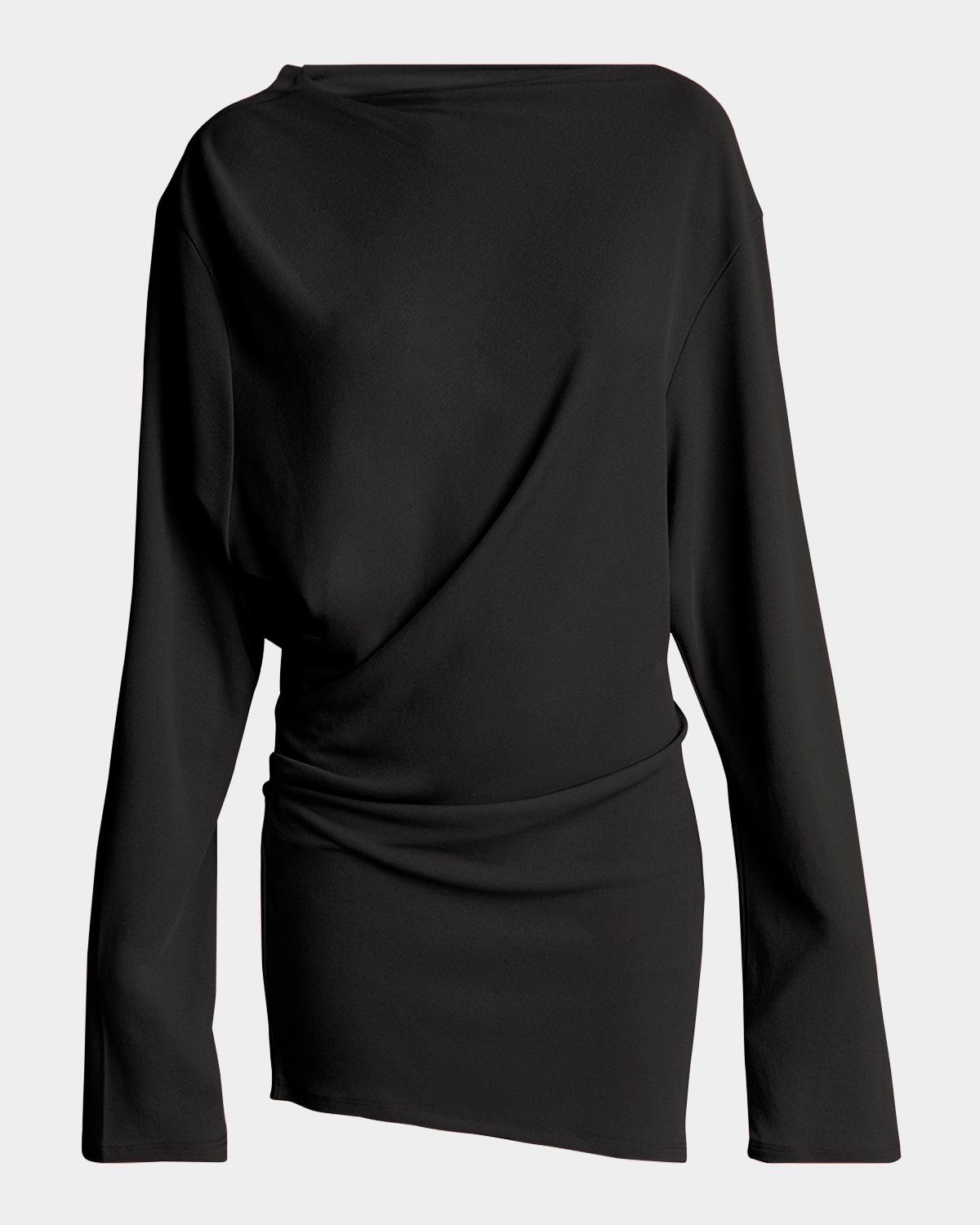 croisiere draped backless mini dress