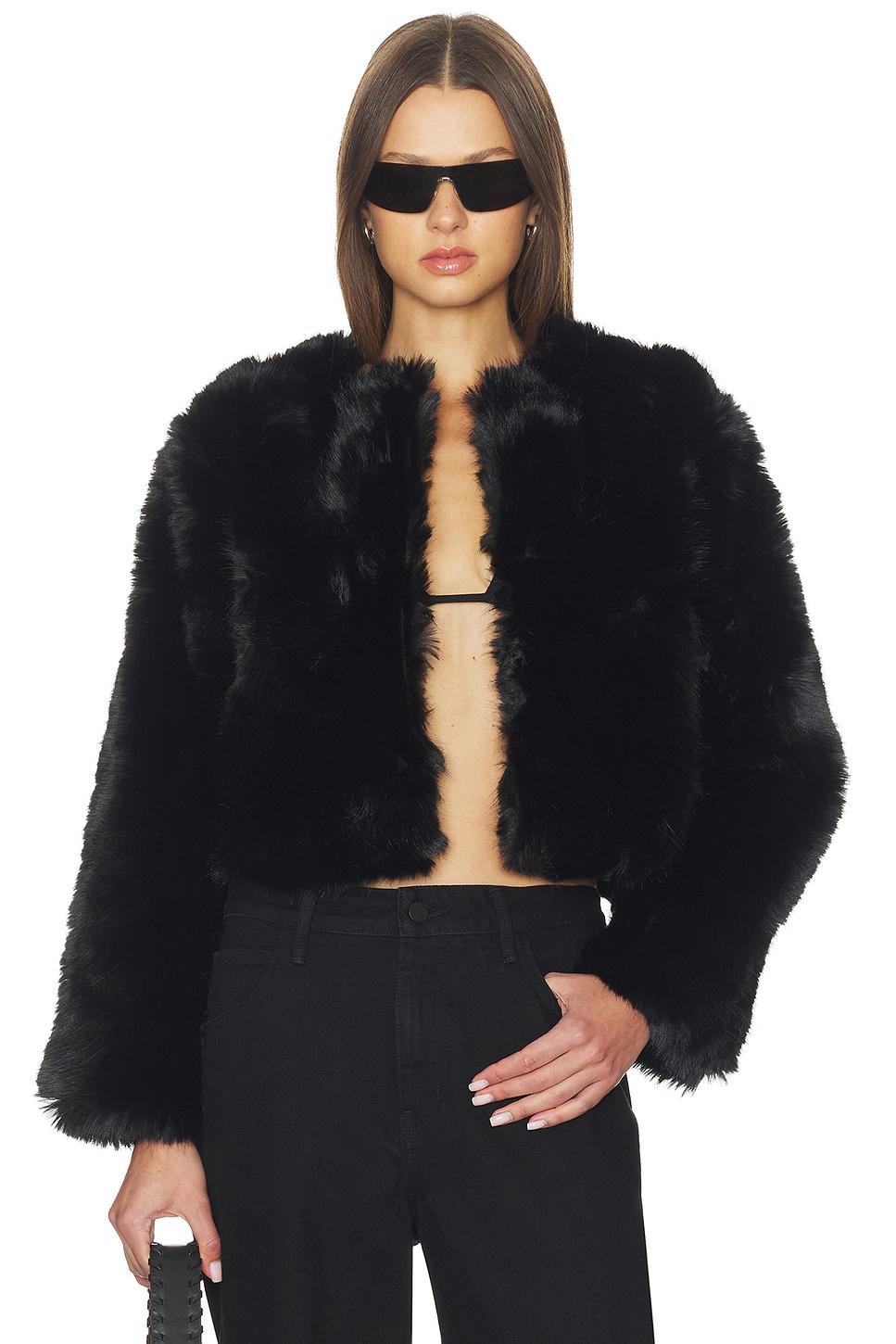 crop faux fur coat
