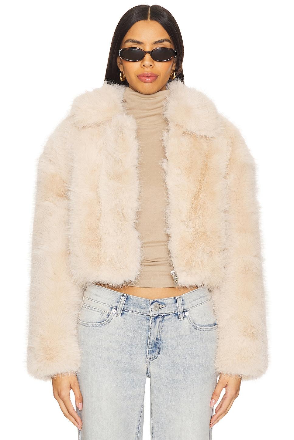 crop faux fur jacket