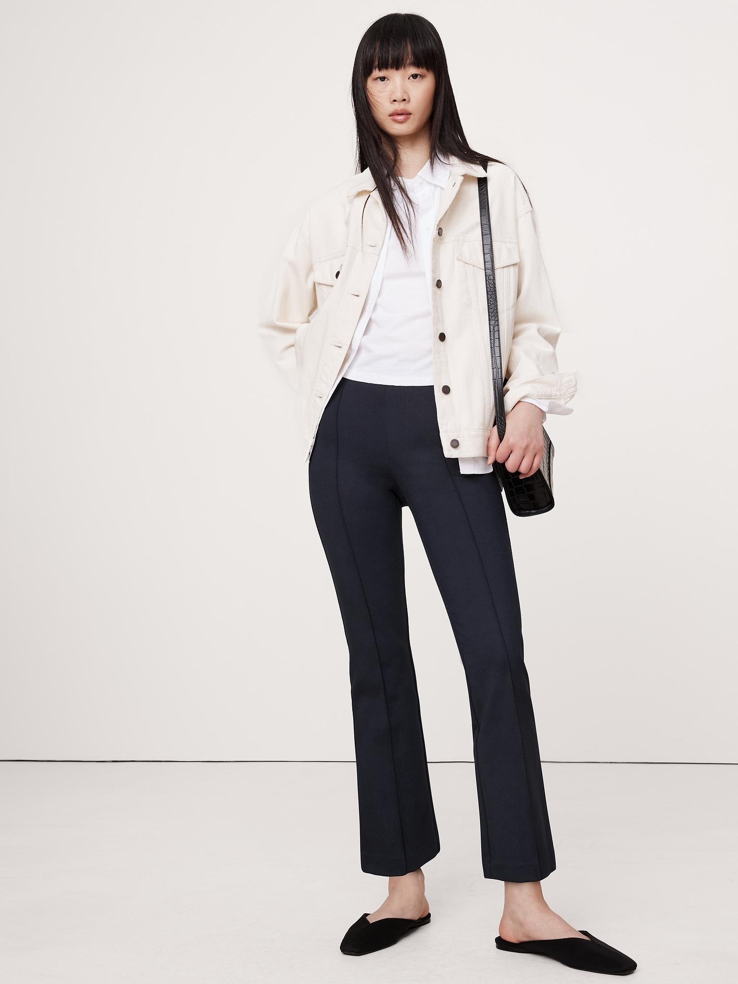 crop flare everywhere ponte pant