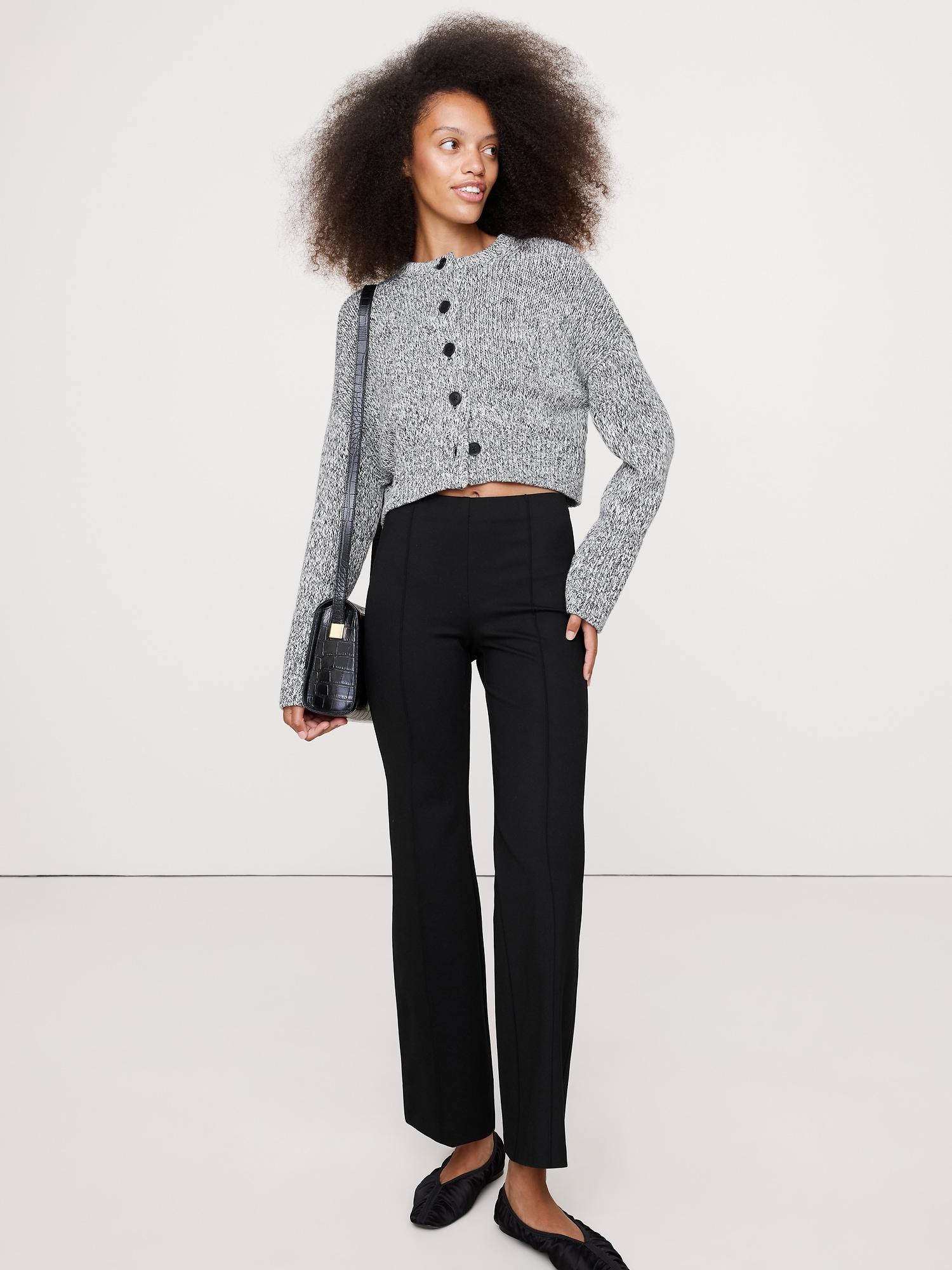 crop flare everywhere ponte pull-on pant