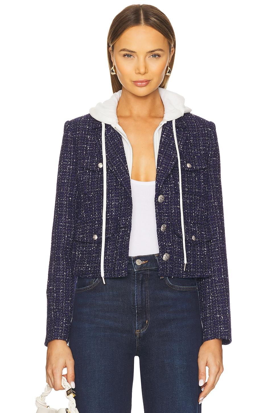 crop tweed dickie blazer
