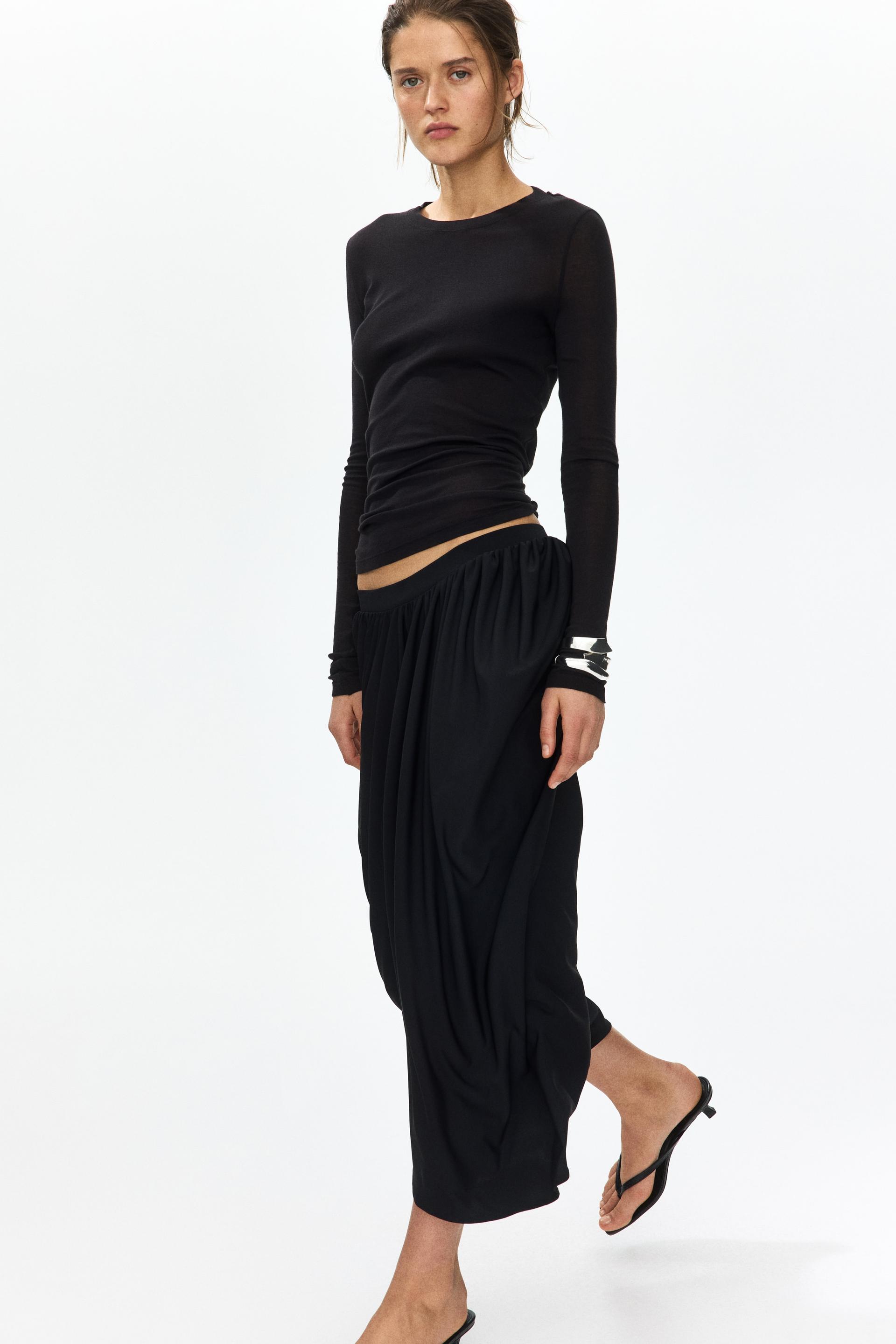 cropped barrel-leg pants