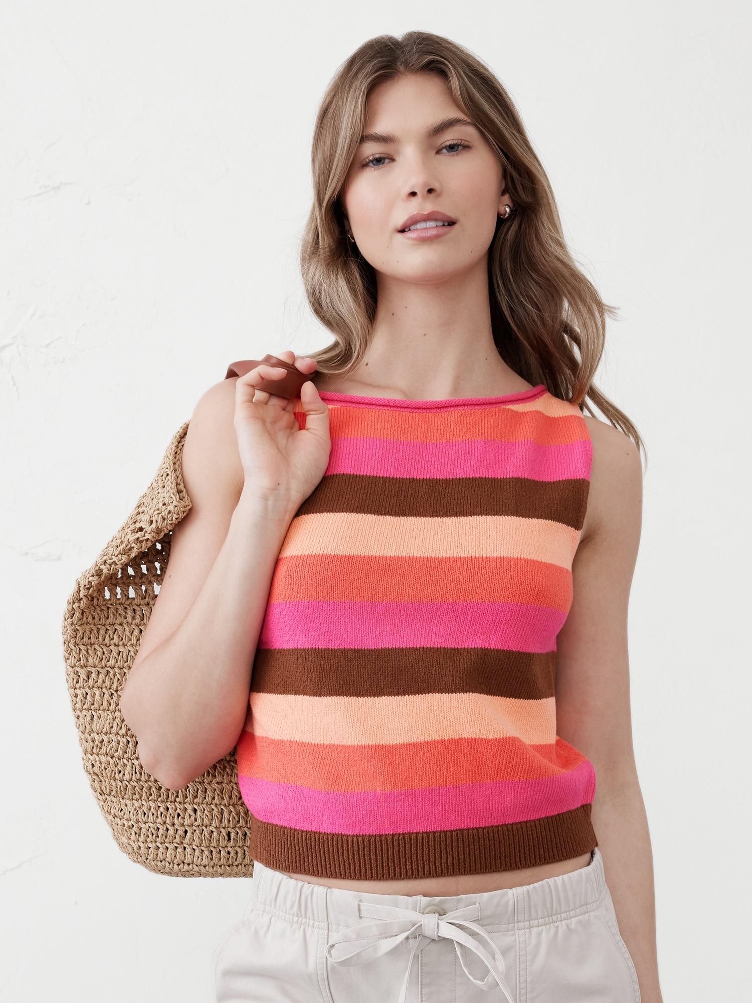 cropped boatneck sweater shell