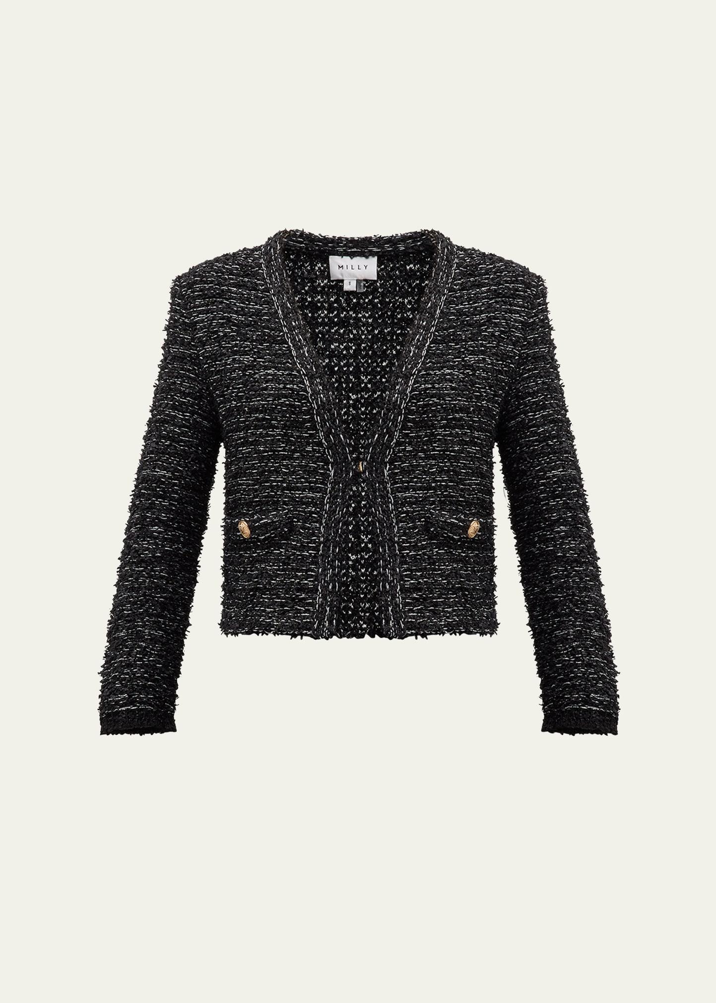 cropped boucle tweed jacket