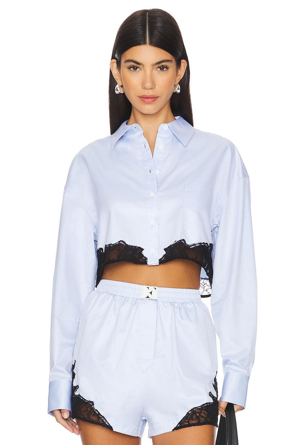 cropped button down