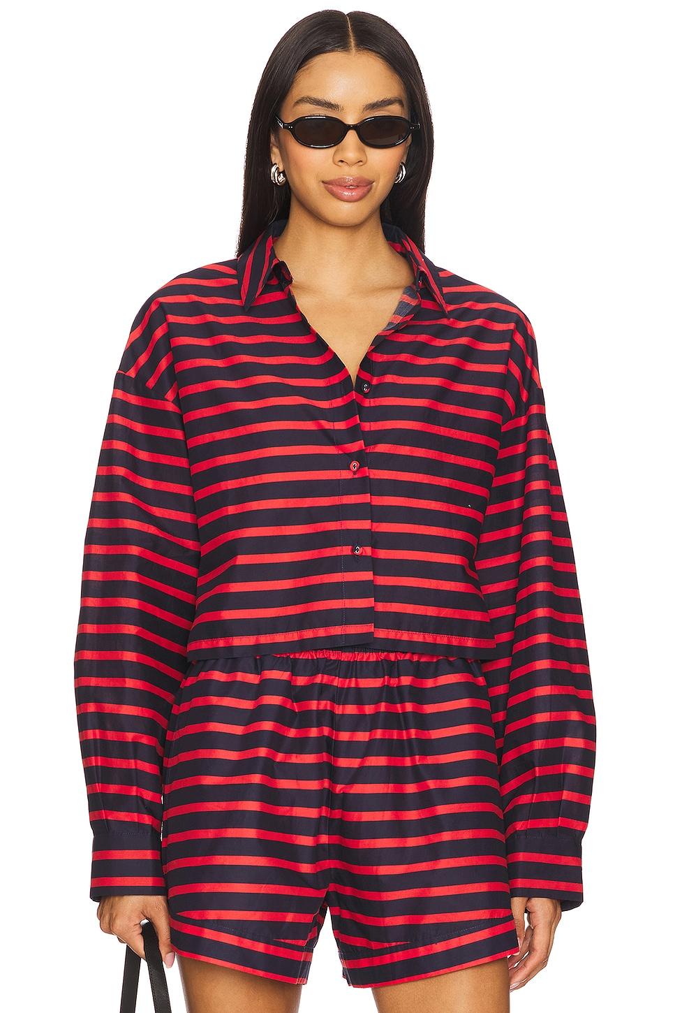 cropped button down