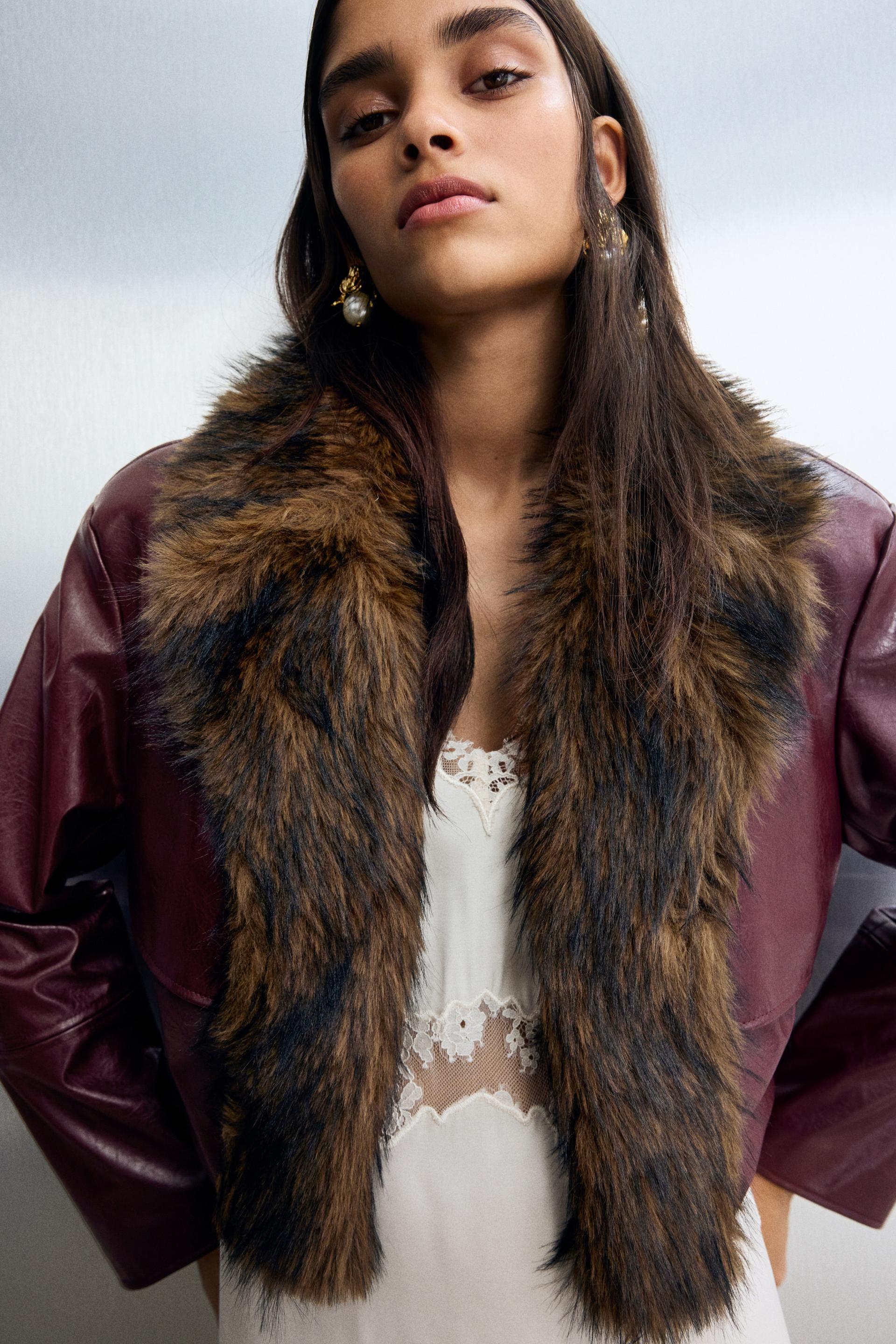 cropped coated jacket