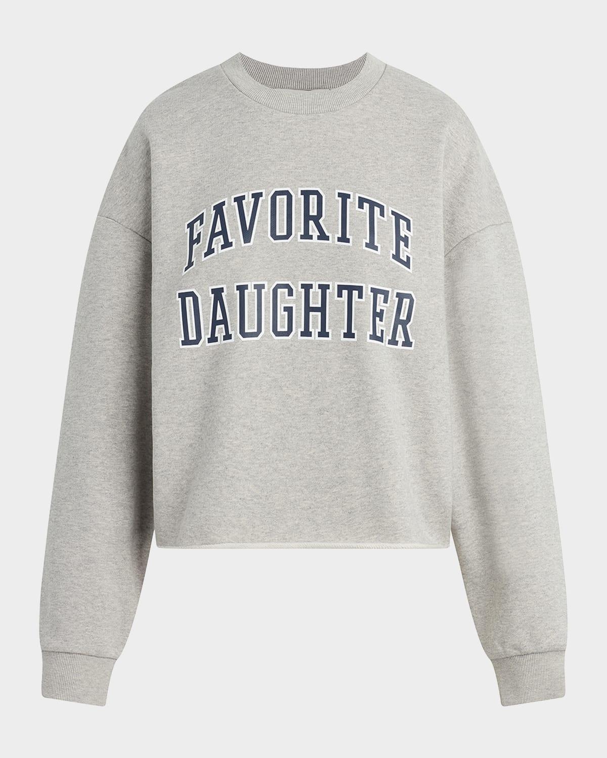 cropped collegiate sweatshirt