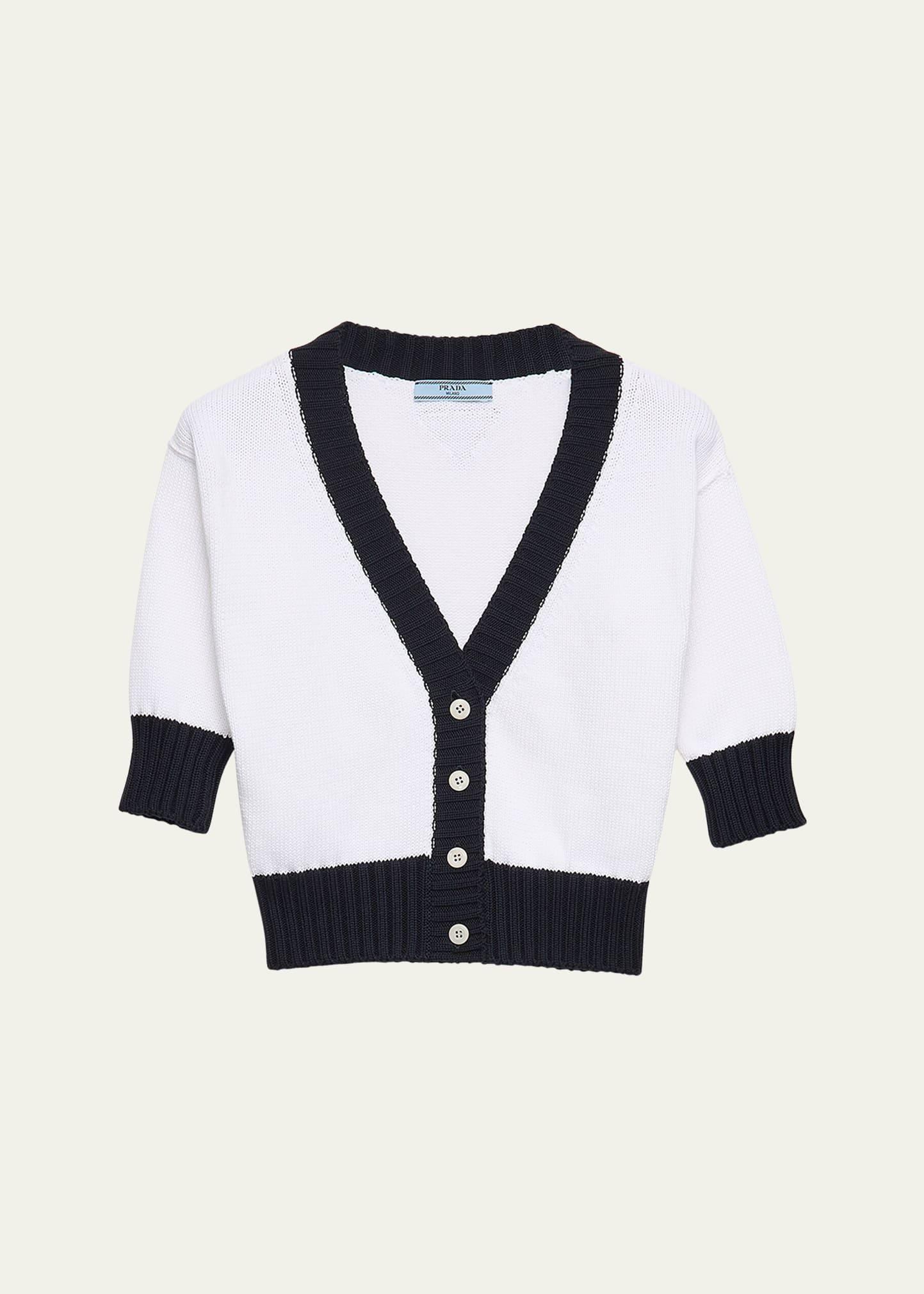 cropped cotton cardigan