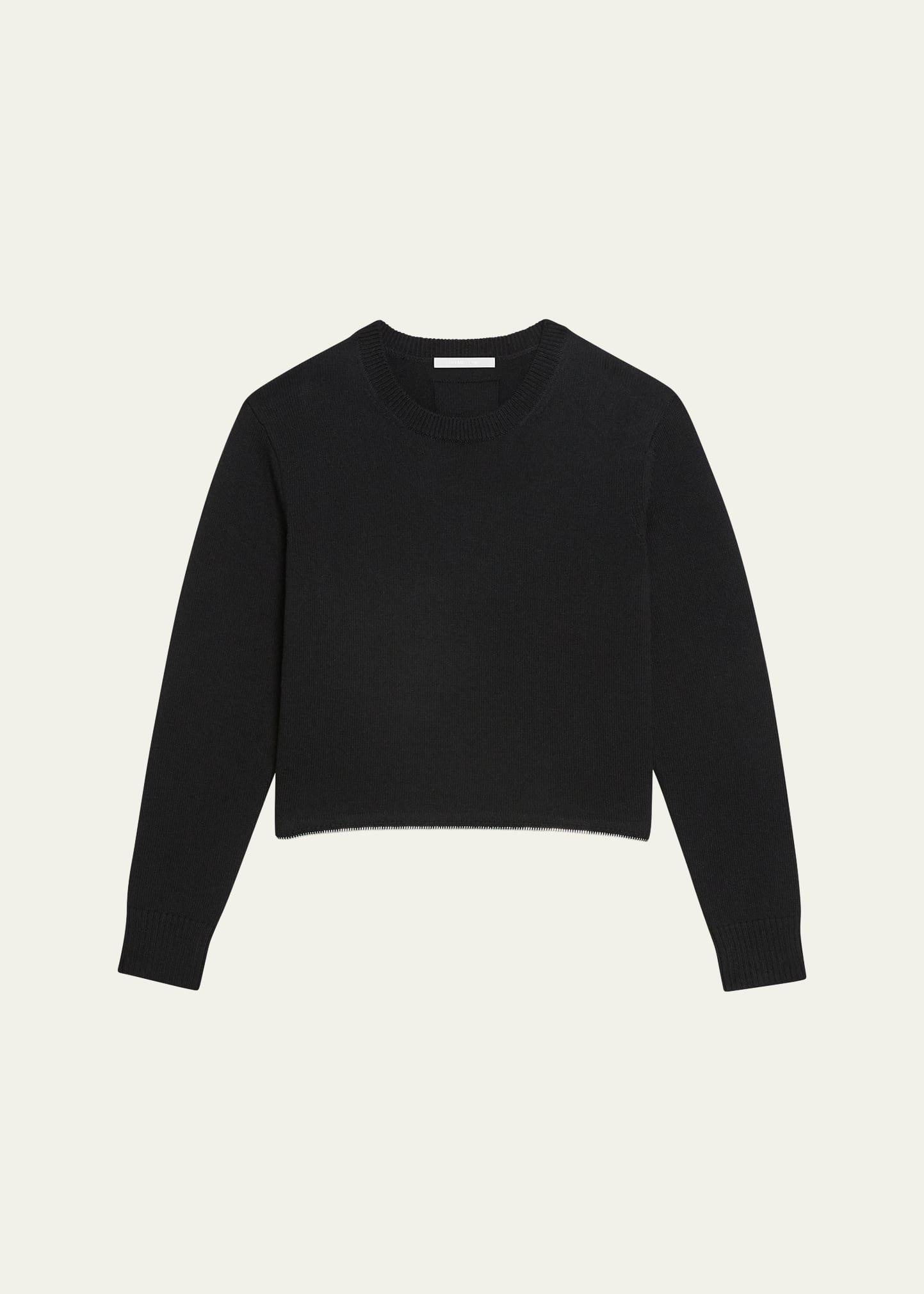 cropped crewneck sweater