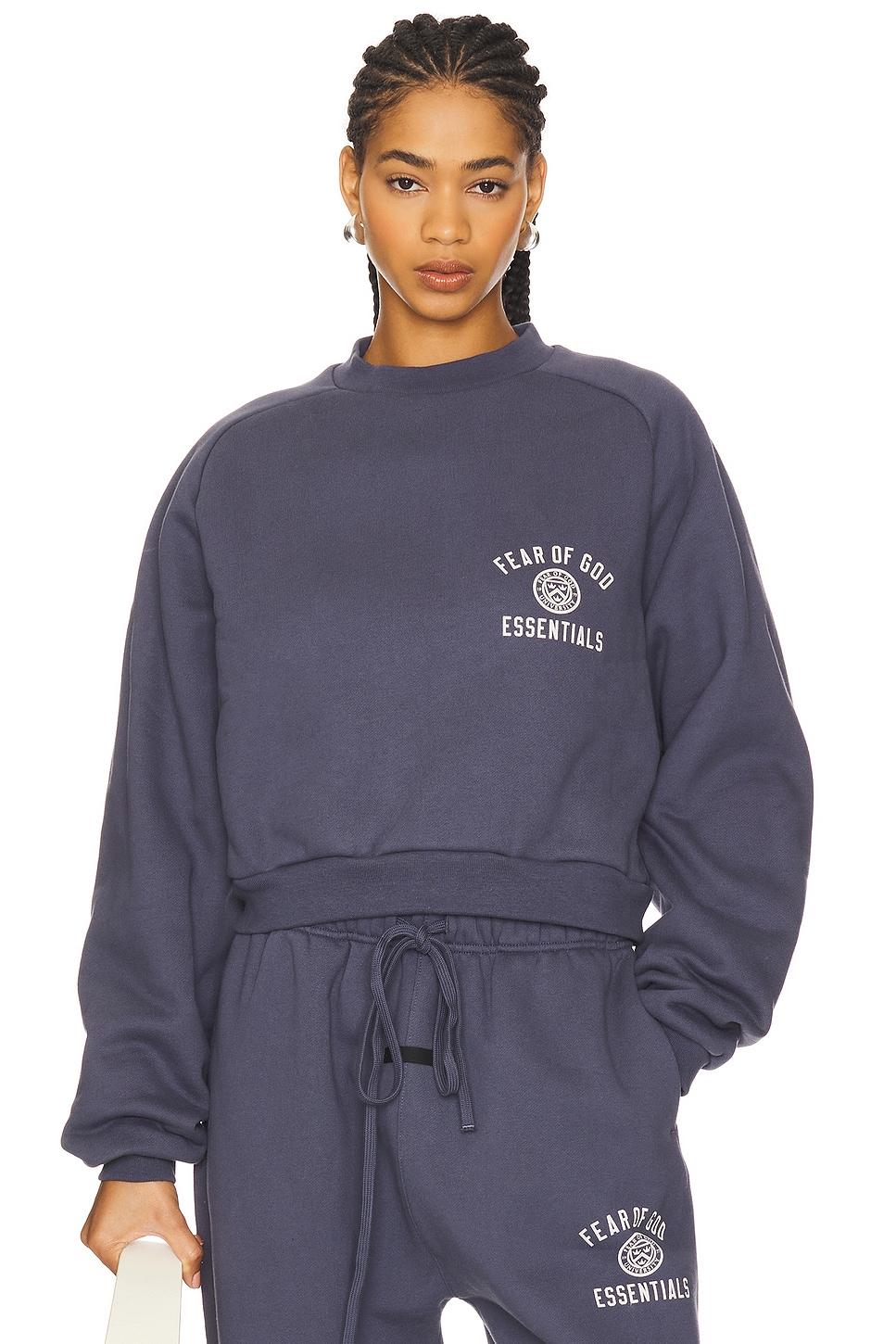 cropped crewneck sweatshirt