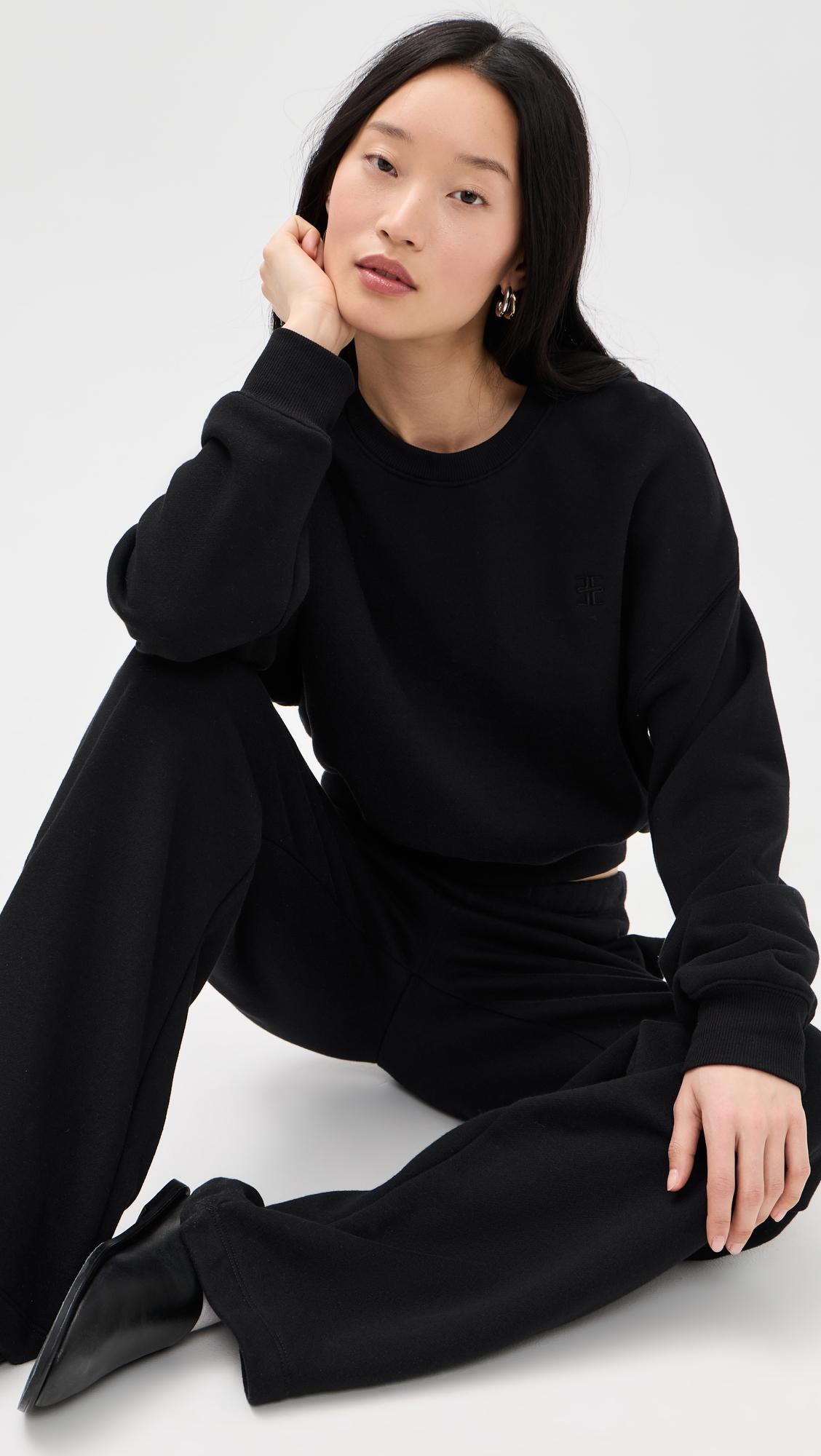cropped crewneck sweatshirt