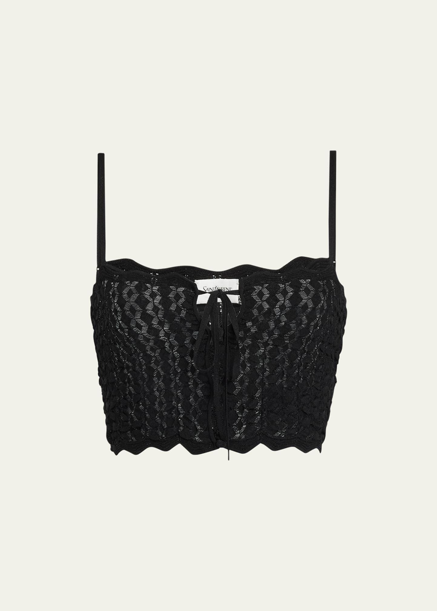 cropped crochet top