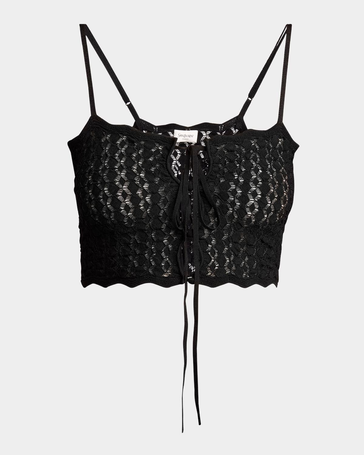 cropped crochet top