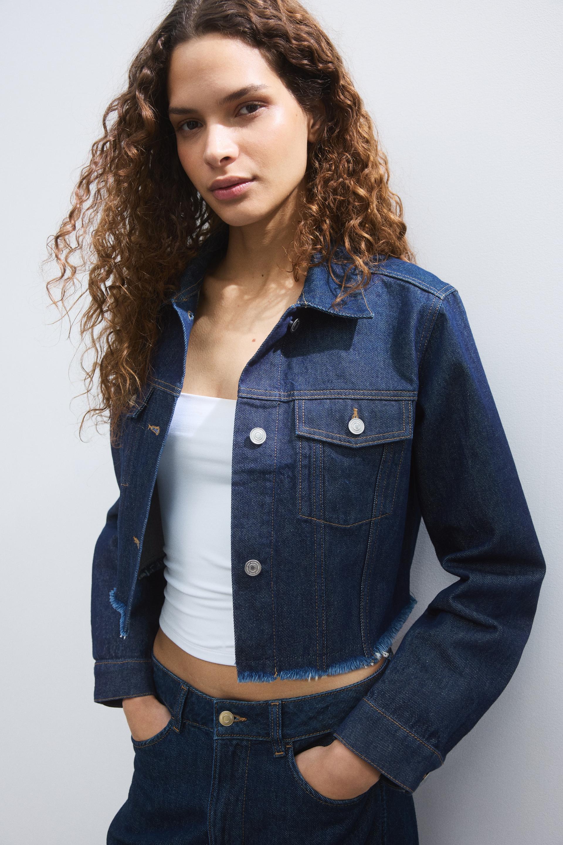 cropped denim jacket