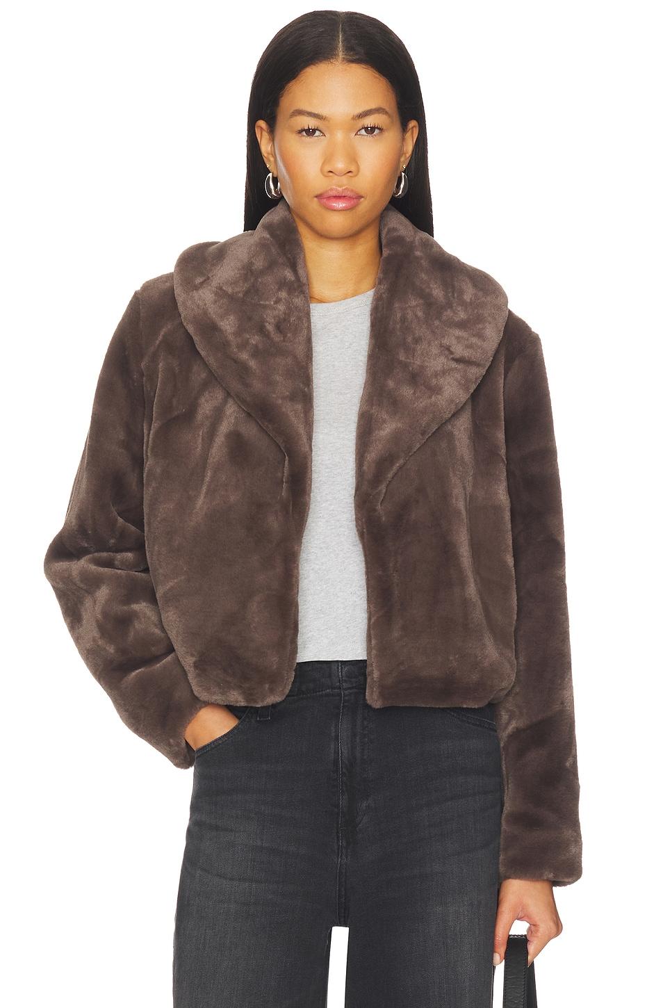 cropped faux fur coat