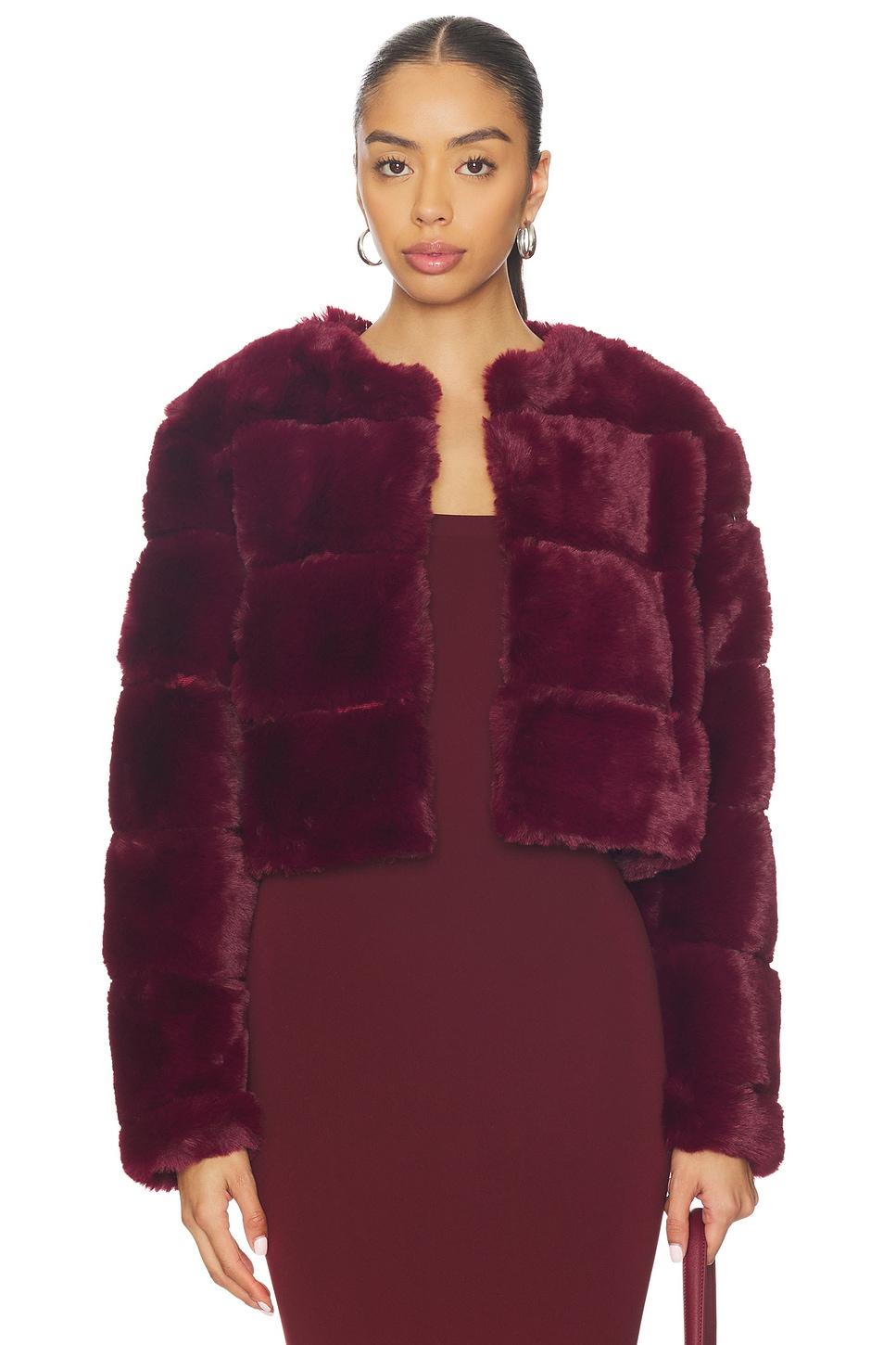 cropped faux fur coat