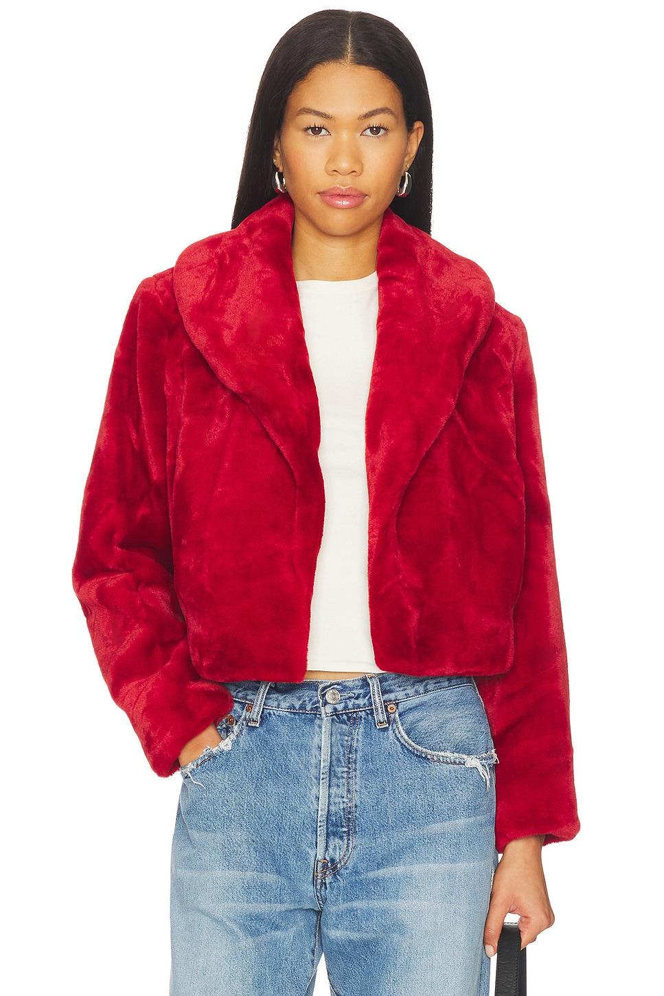 cropped faux fur coat