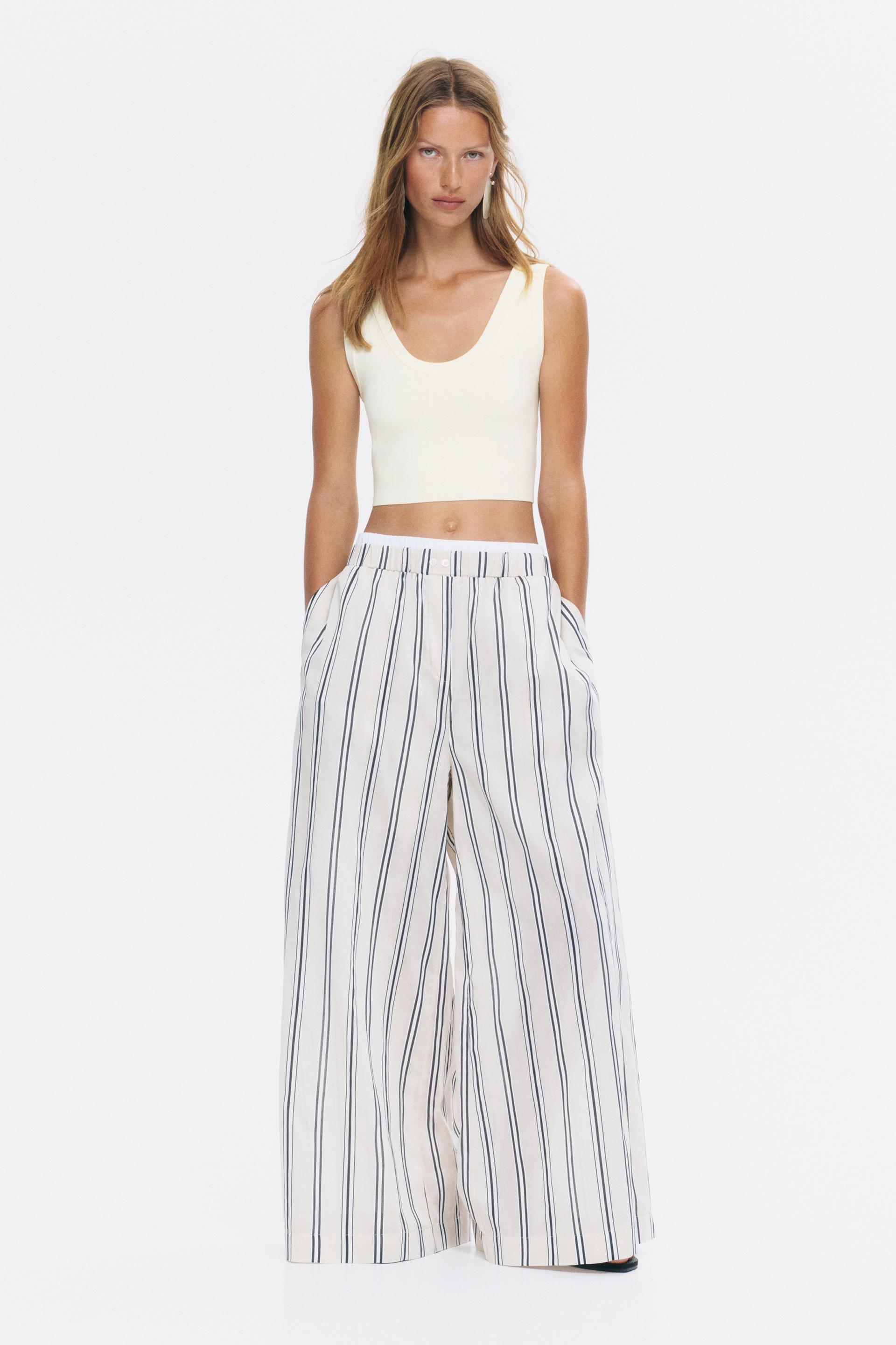 cropped fine-knit tank top