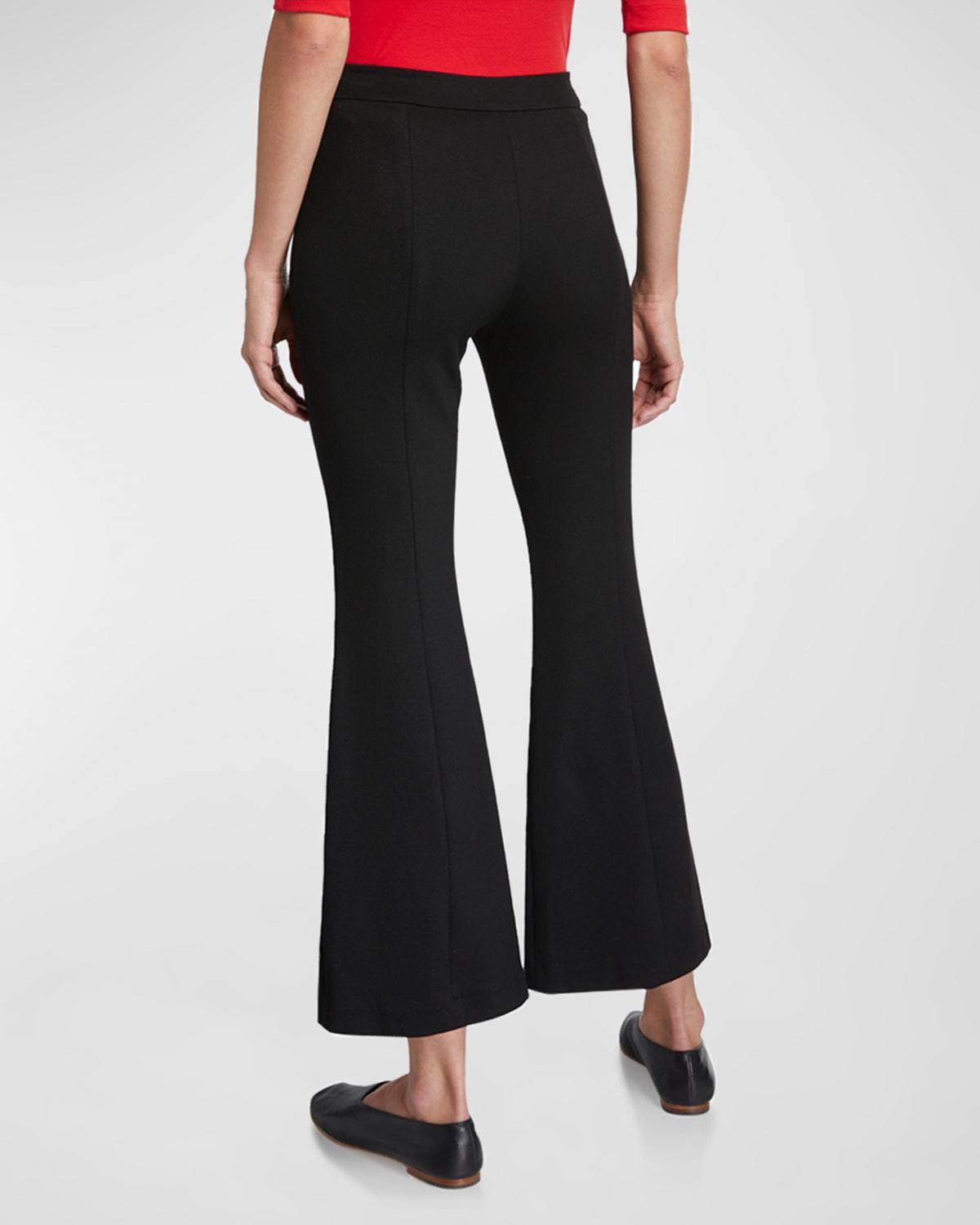 cropped flare trousers