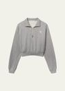 cropped half-zip sweatshirt
