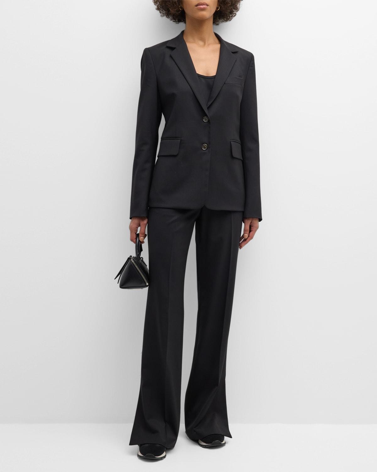 cropped kick-flare seasonless wool trousers