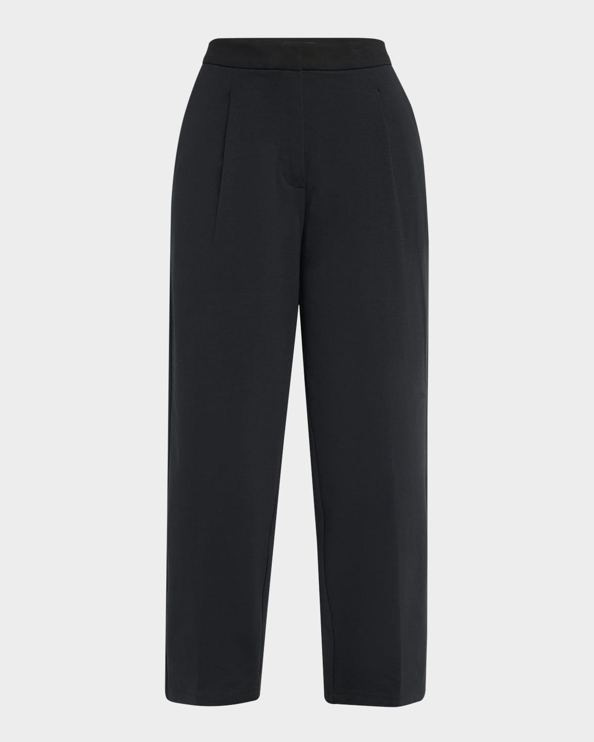 cropped lightweight ponte lantern pants