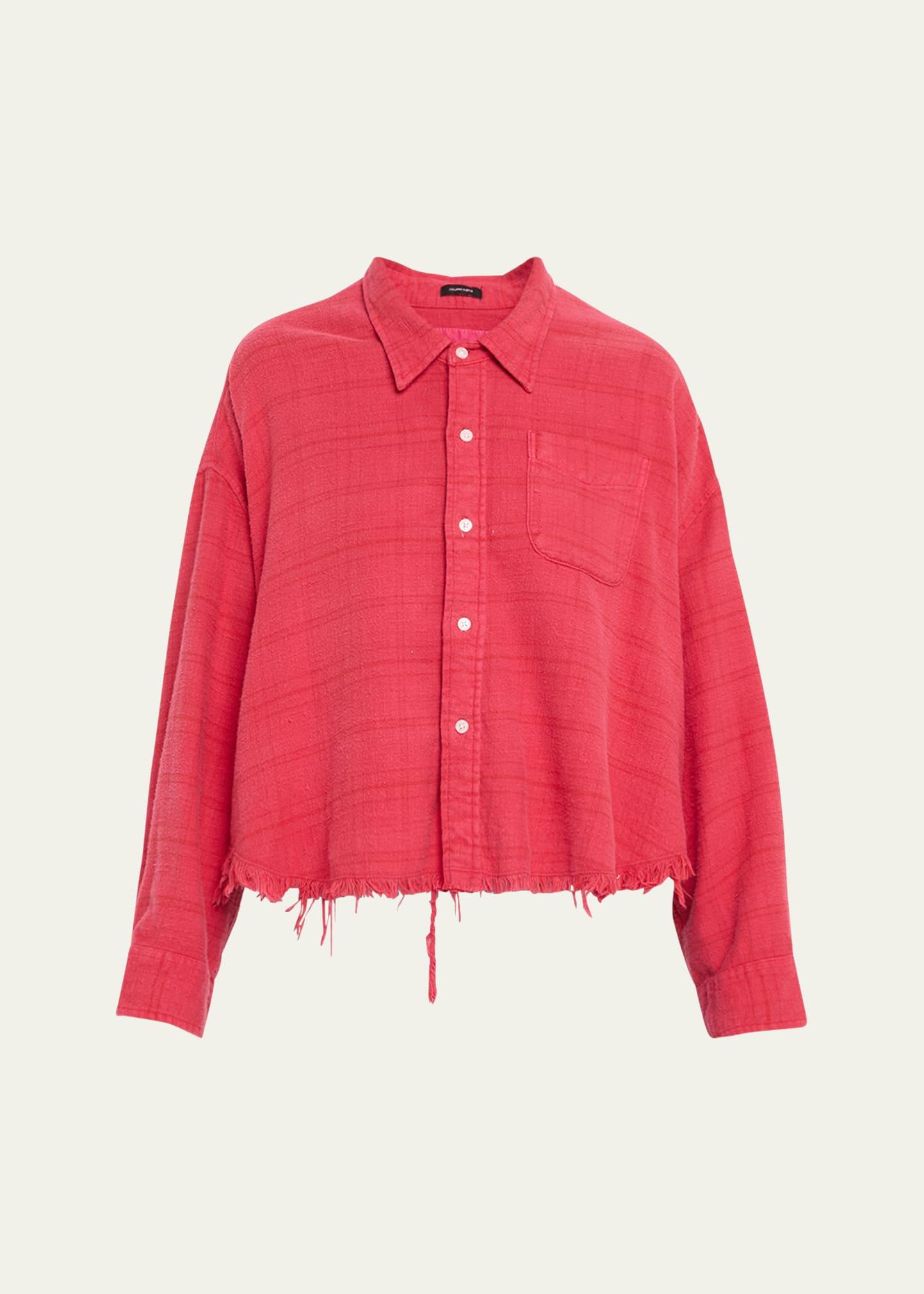 cropped long-sleeve shirt