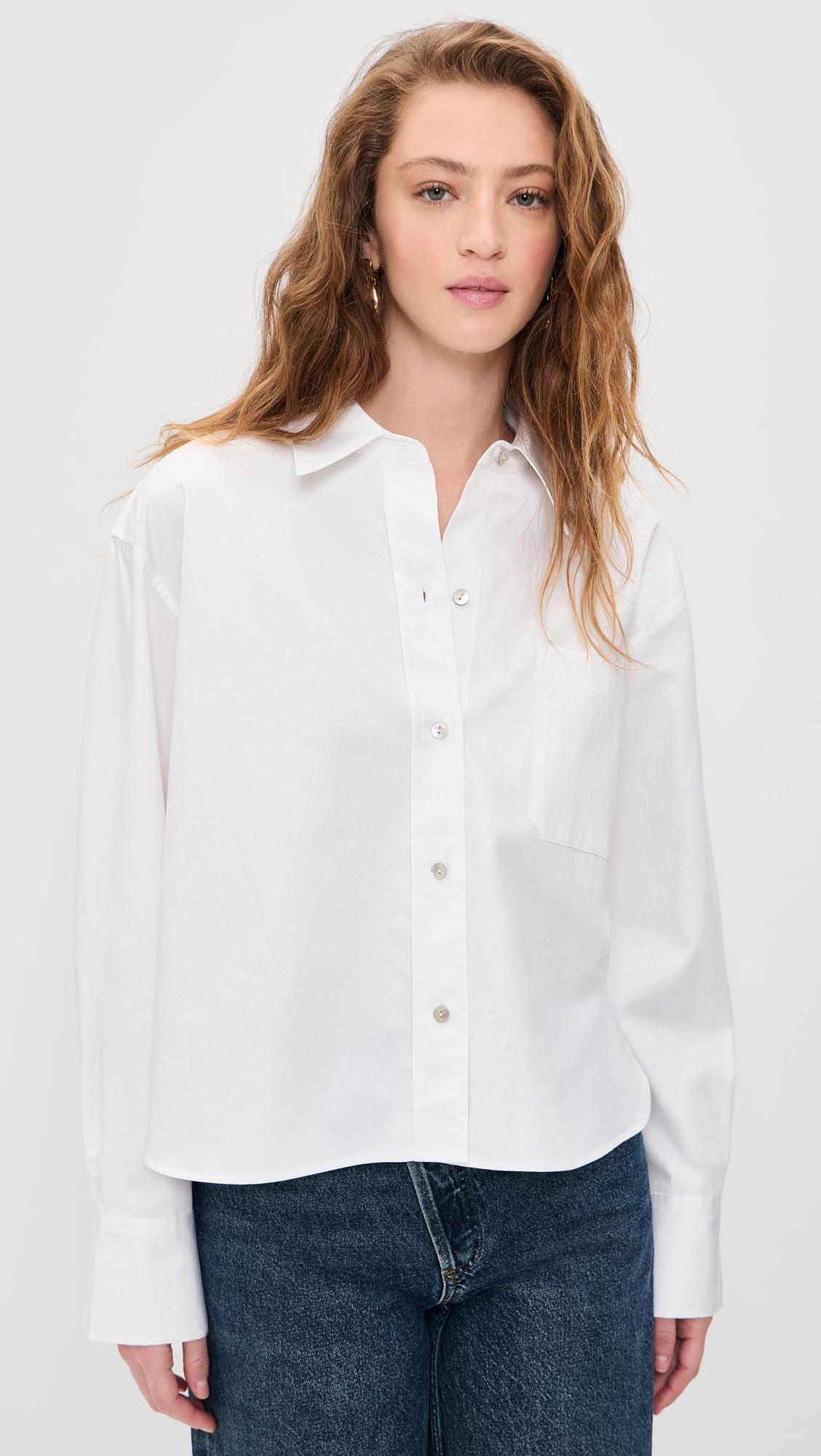 cropped long sleeve shirt