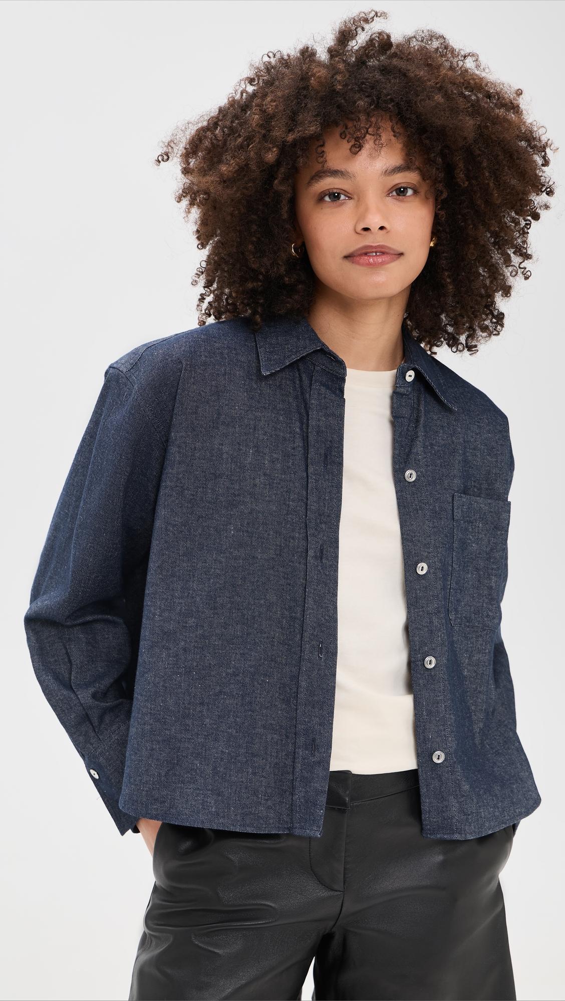 cropped long sleeve shirt