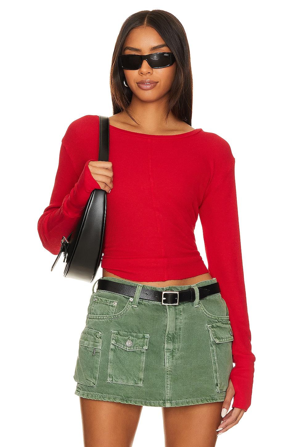 cropped long sleeve top