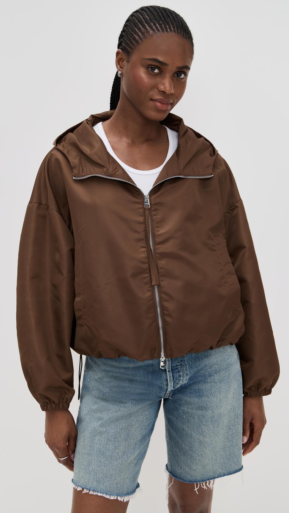 cropped nylon windbreaker
