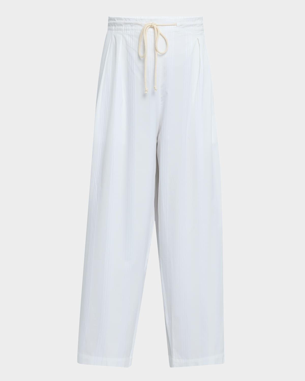 cropped organic cotton sateen pants