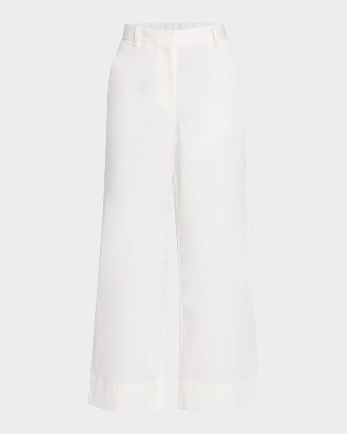 cropped organic cotton twill trousers