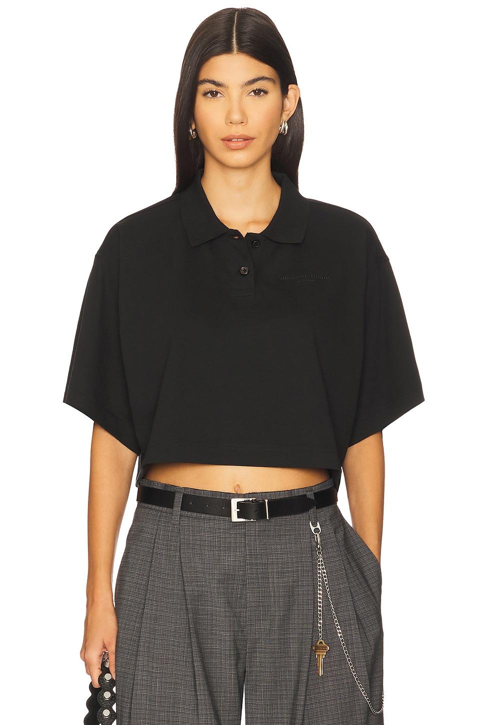 cropped polo t-shirt