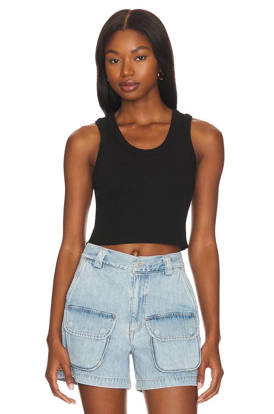 cropped poppy tank