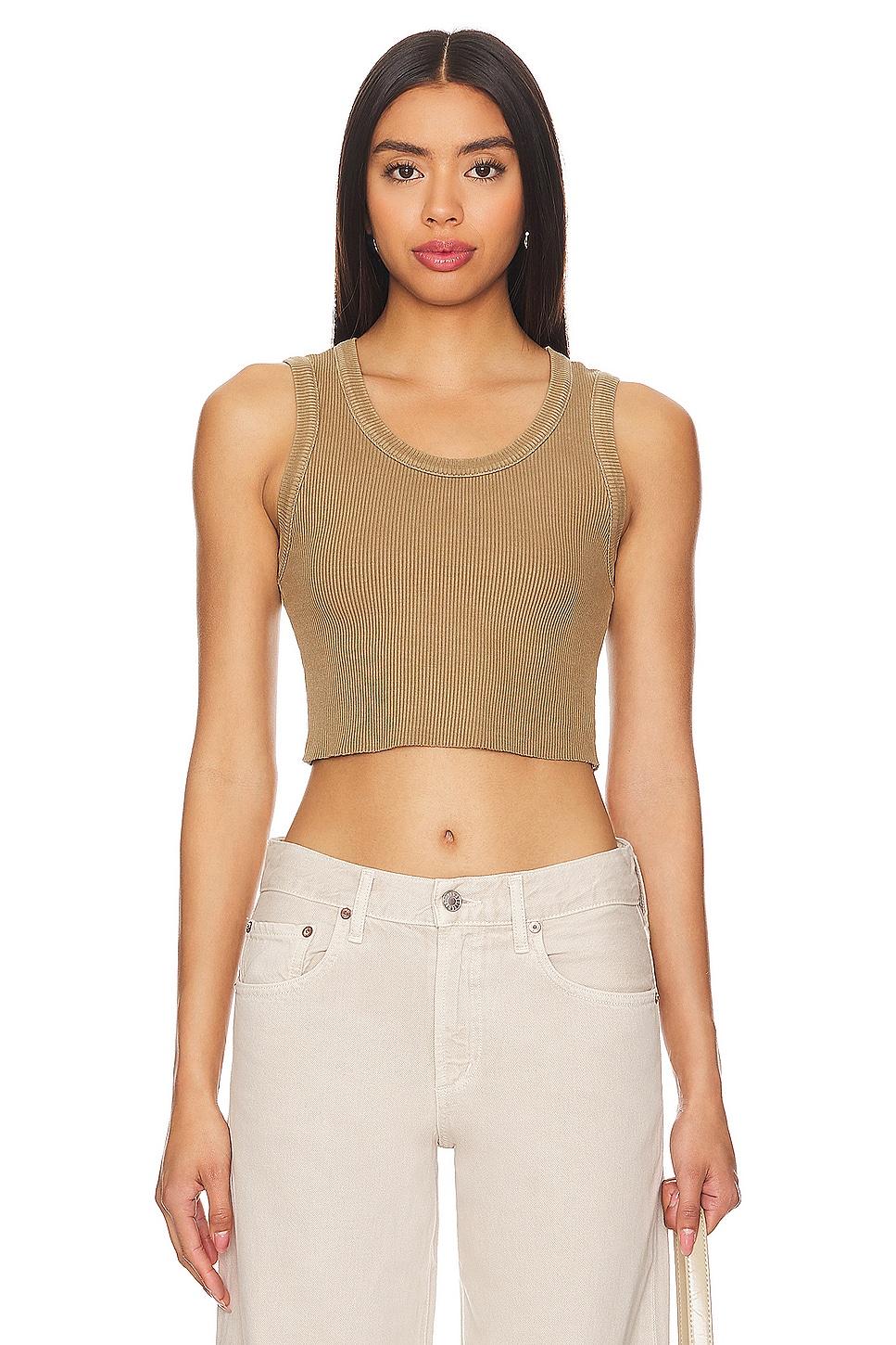cropped poppy tank