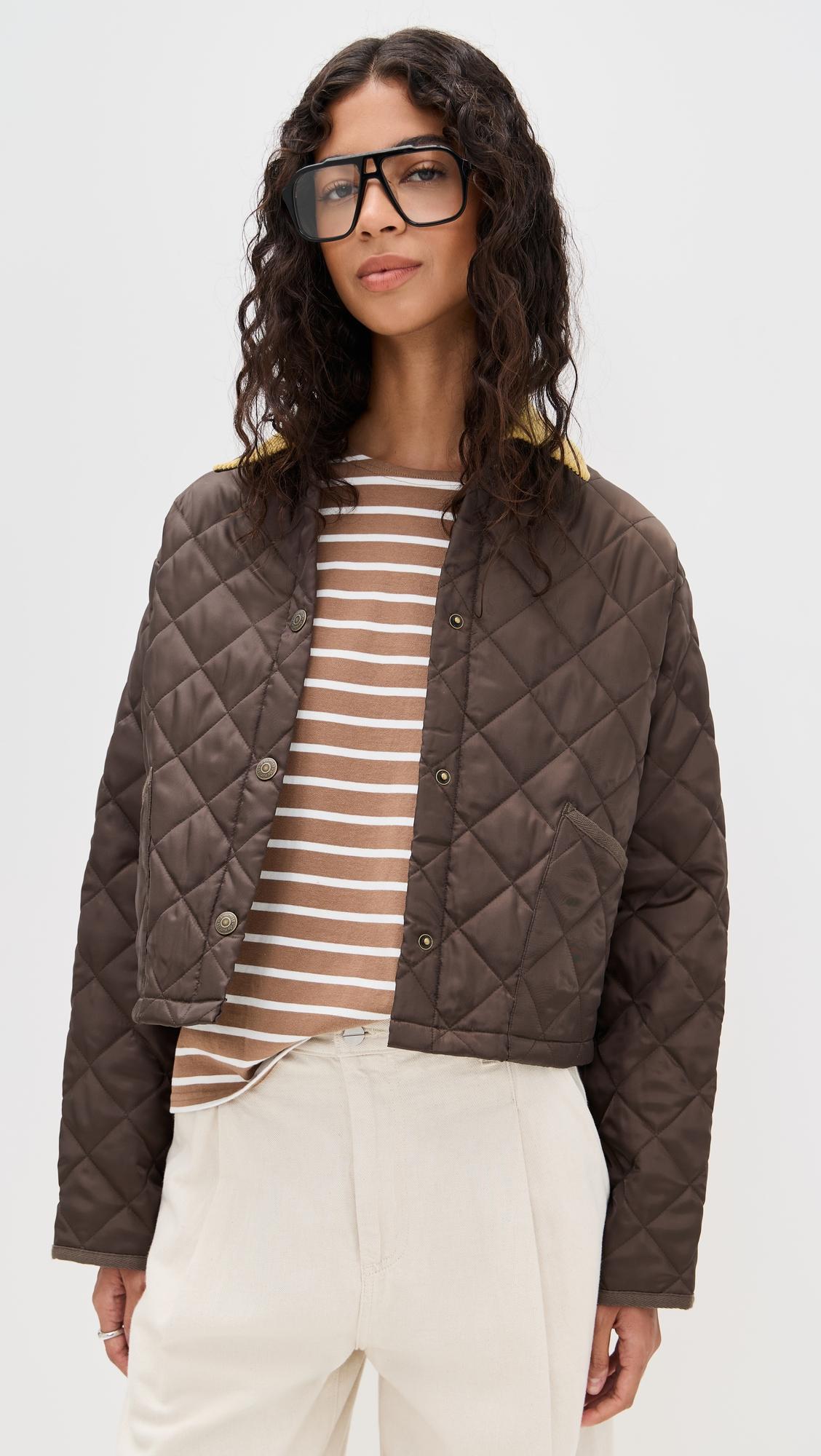 cropped quilted jacket