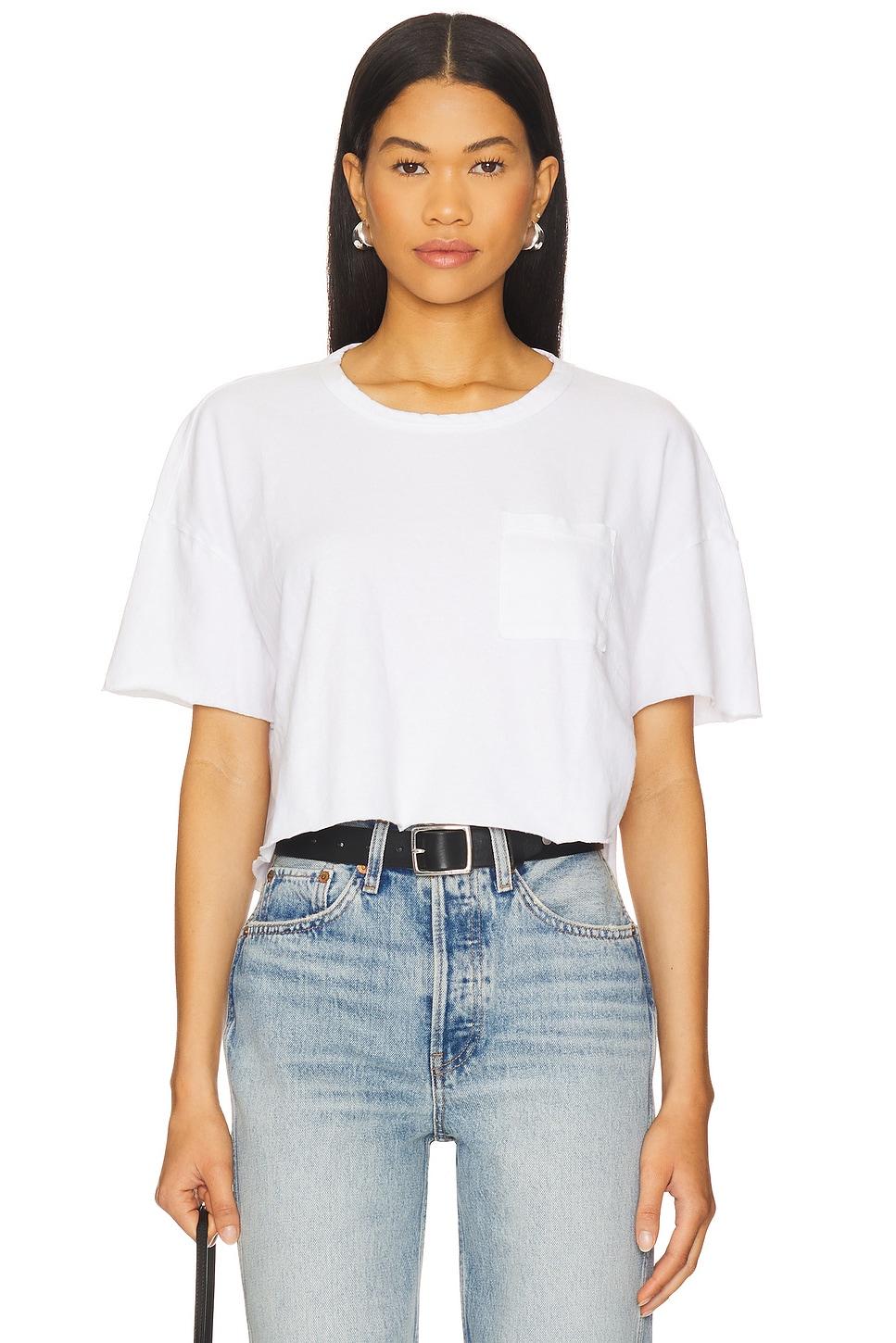 cropped relaxed fit pocket tee