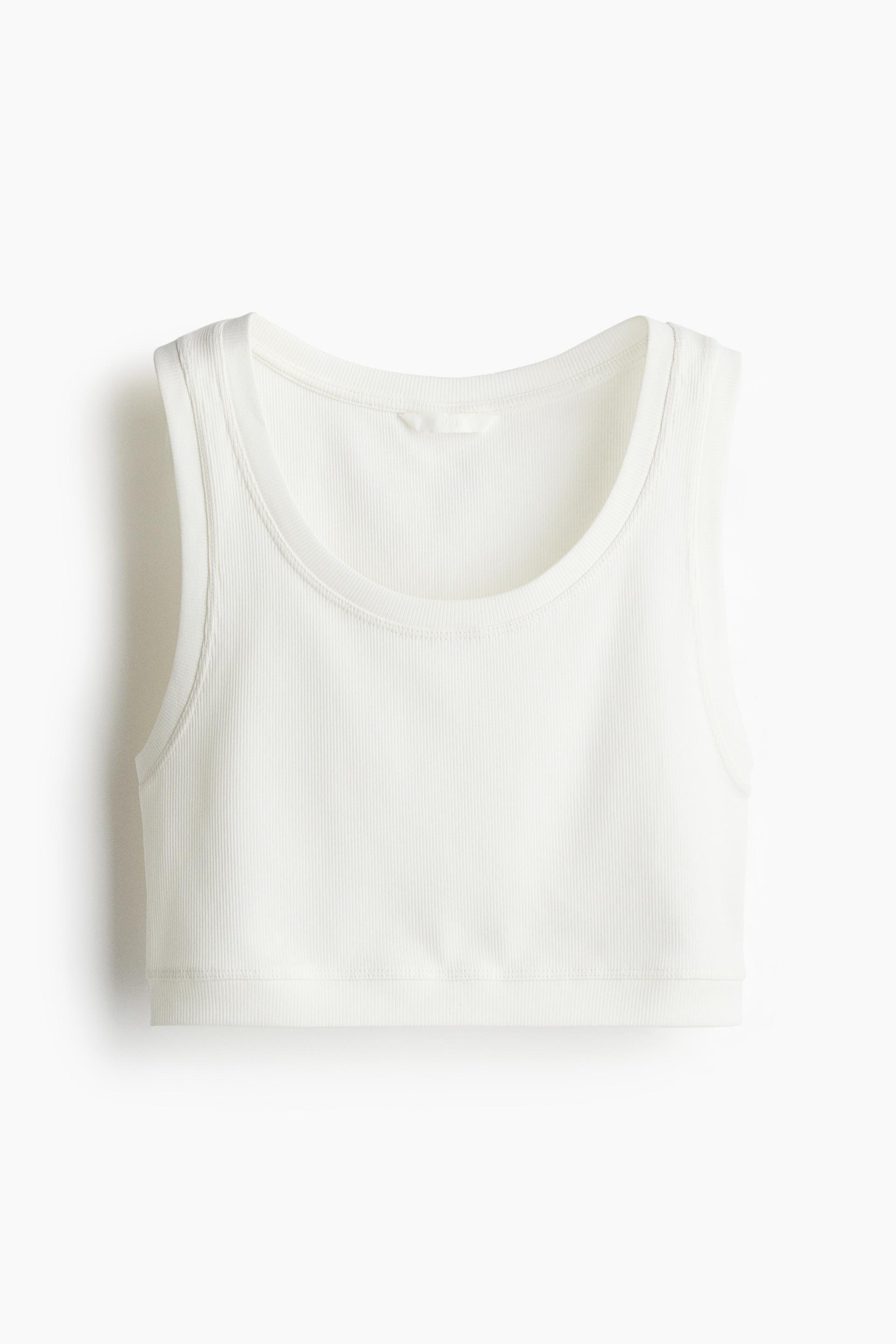 cropped ribbed tank top