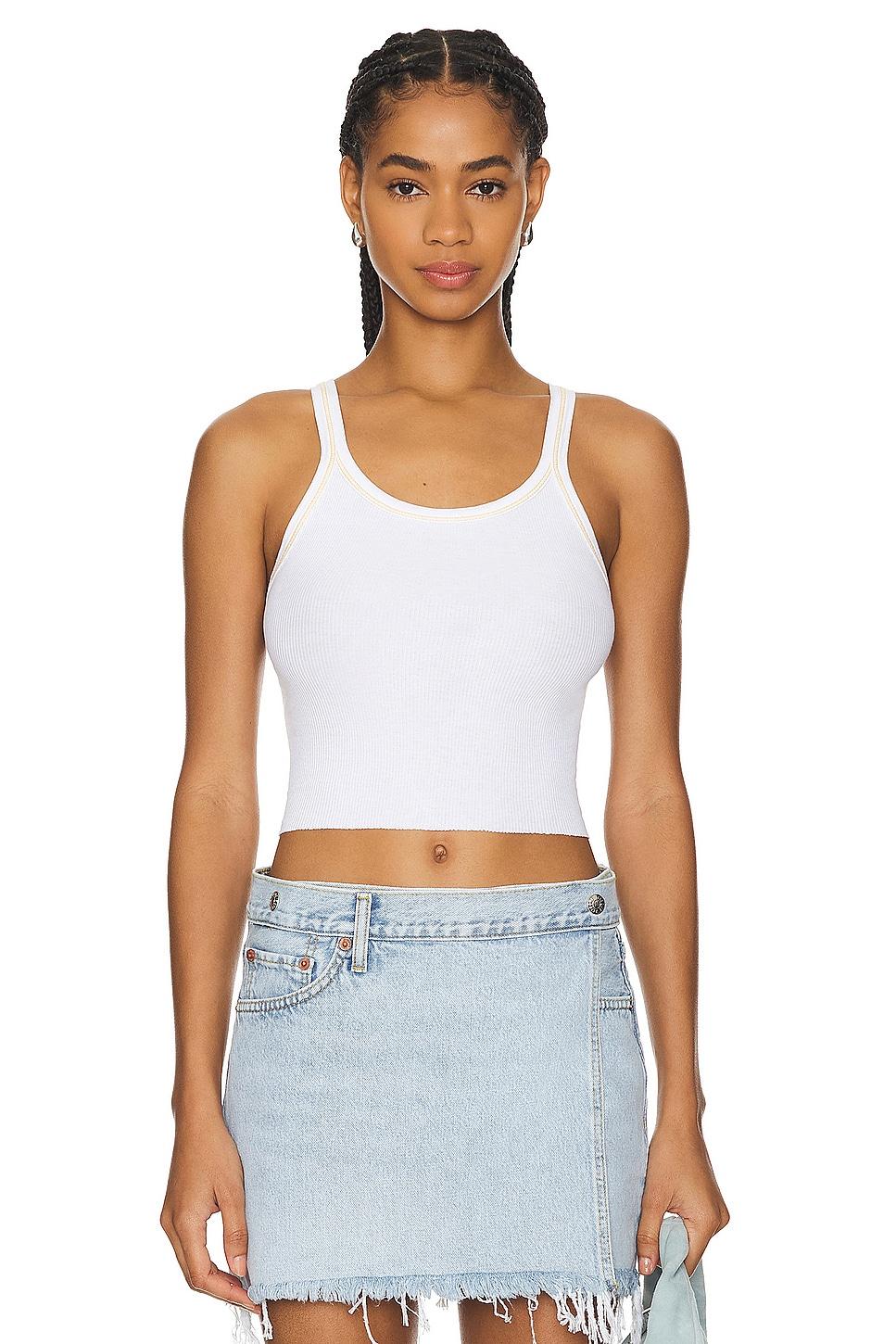 cropped ribbed tank